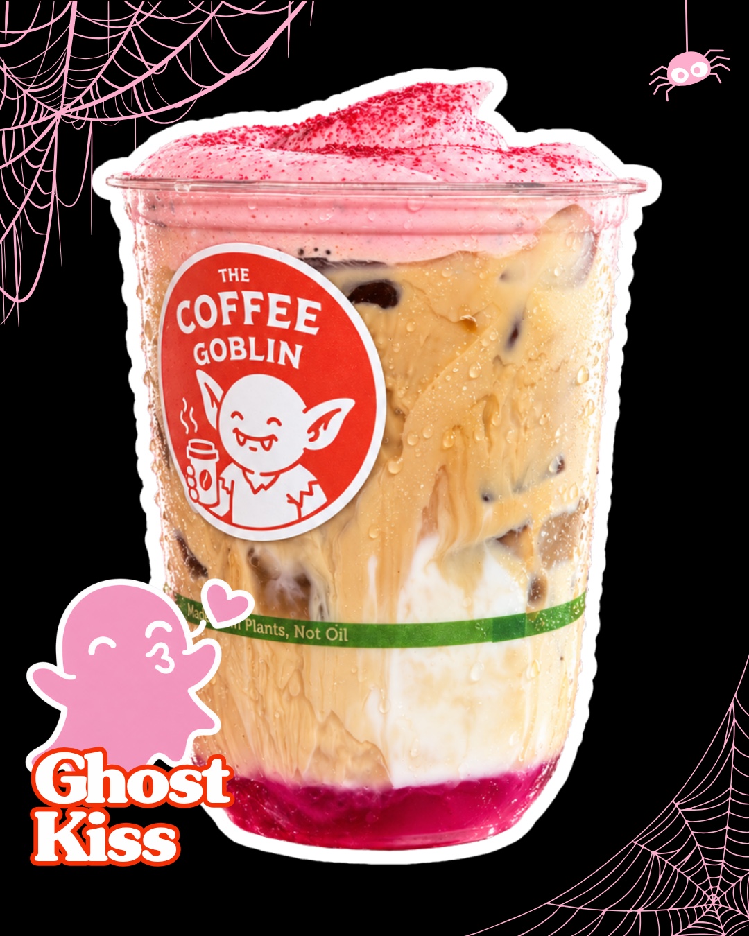 Ghost Kiss October special with pink Roseberry Choc Foam