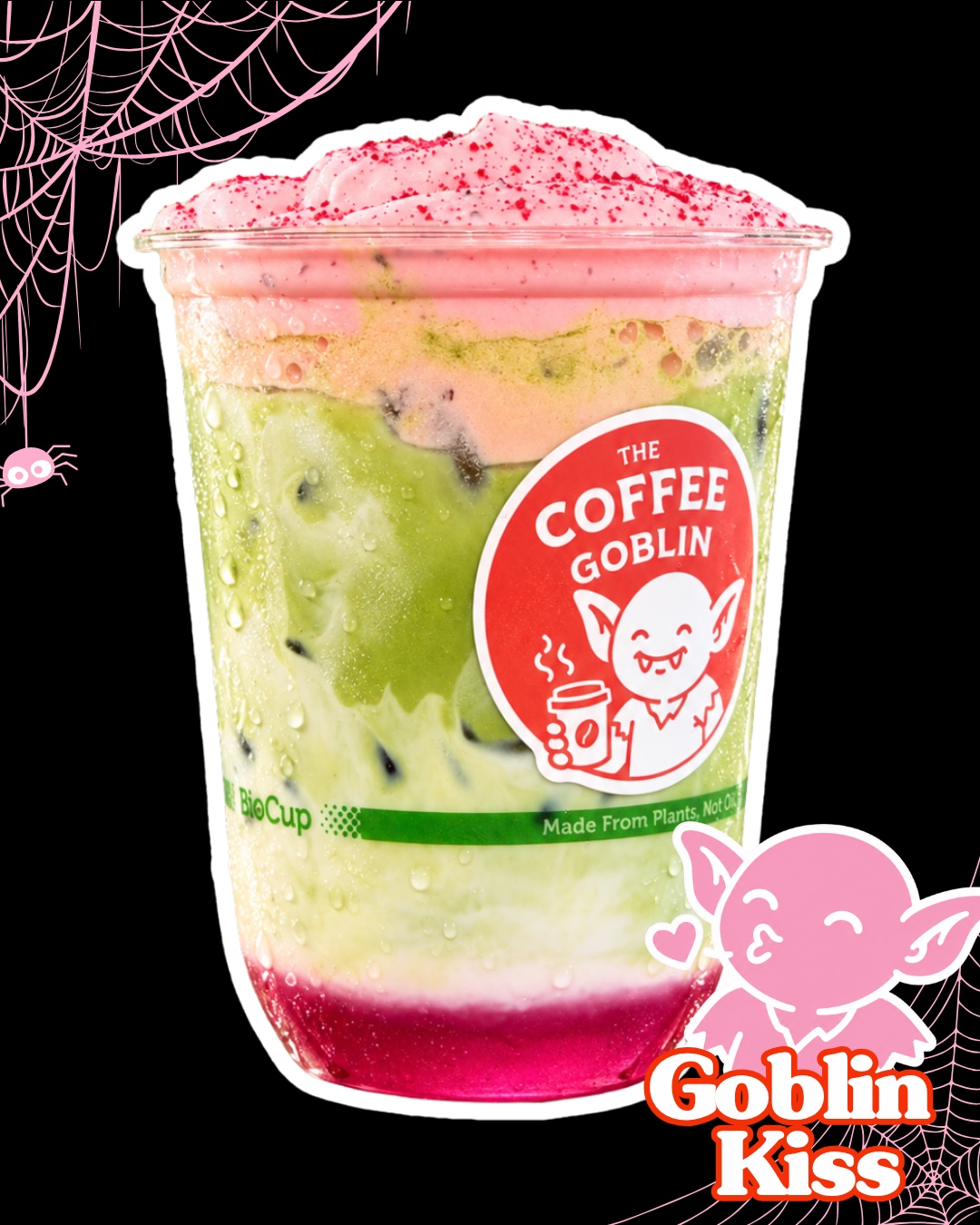 Goblin Kiss October special with pink Roseberry Choc Foam