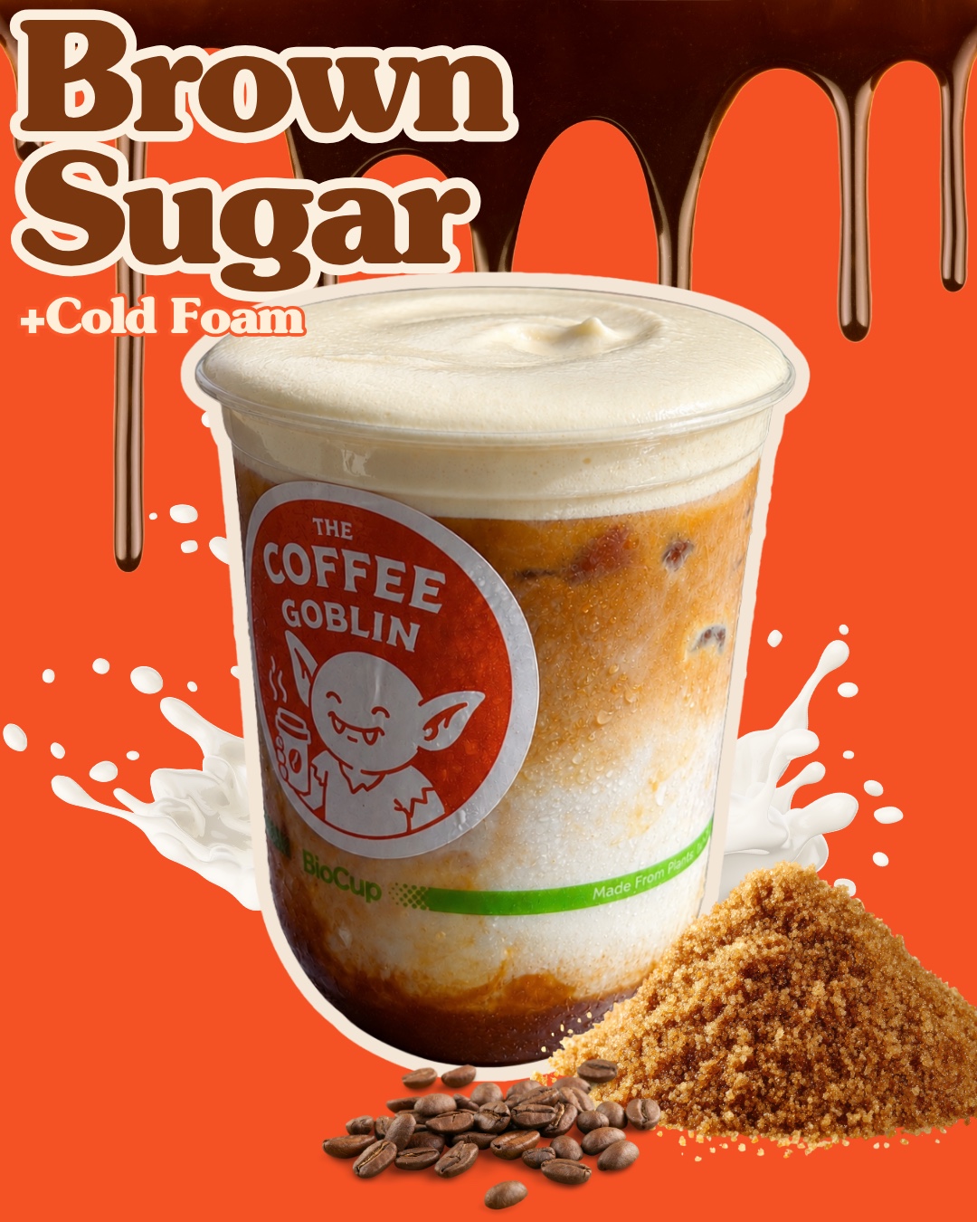 Brown Sugar plus Cold Foam drink artwork